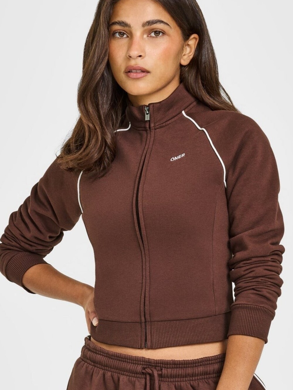 Oner Active- Brown Zip-Up Jacket